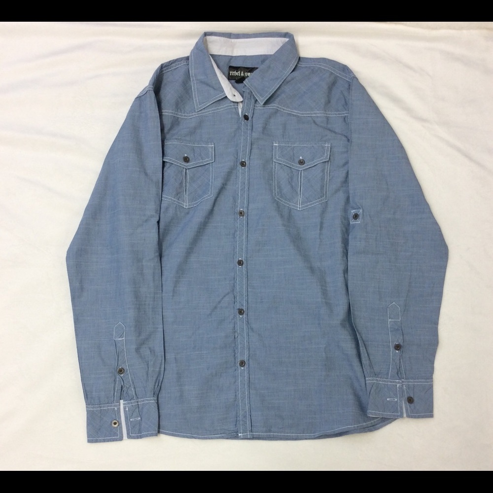 Rebel & Soul Men’s Blue/White XL Shirt